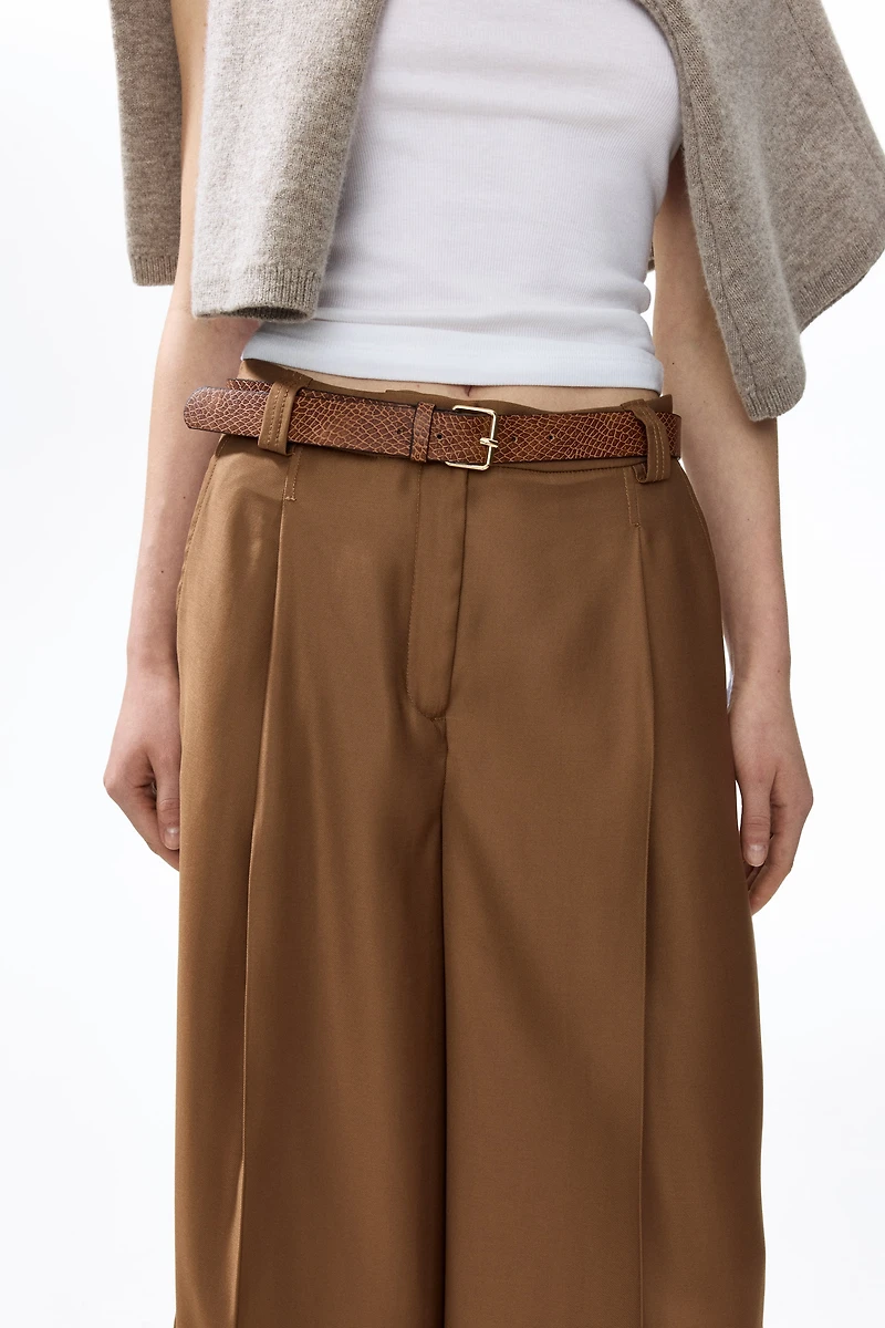 Belted Twill Culottes