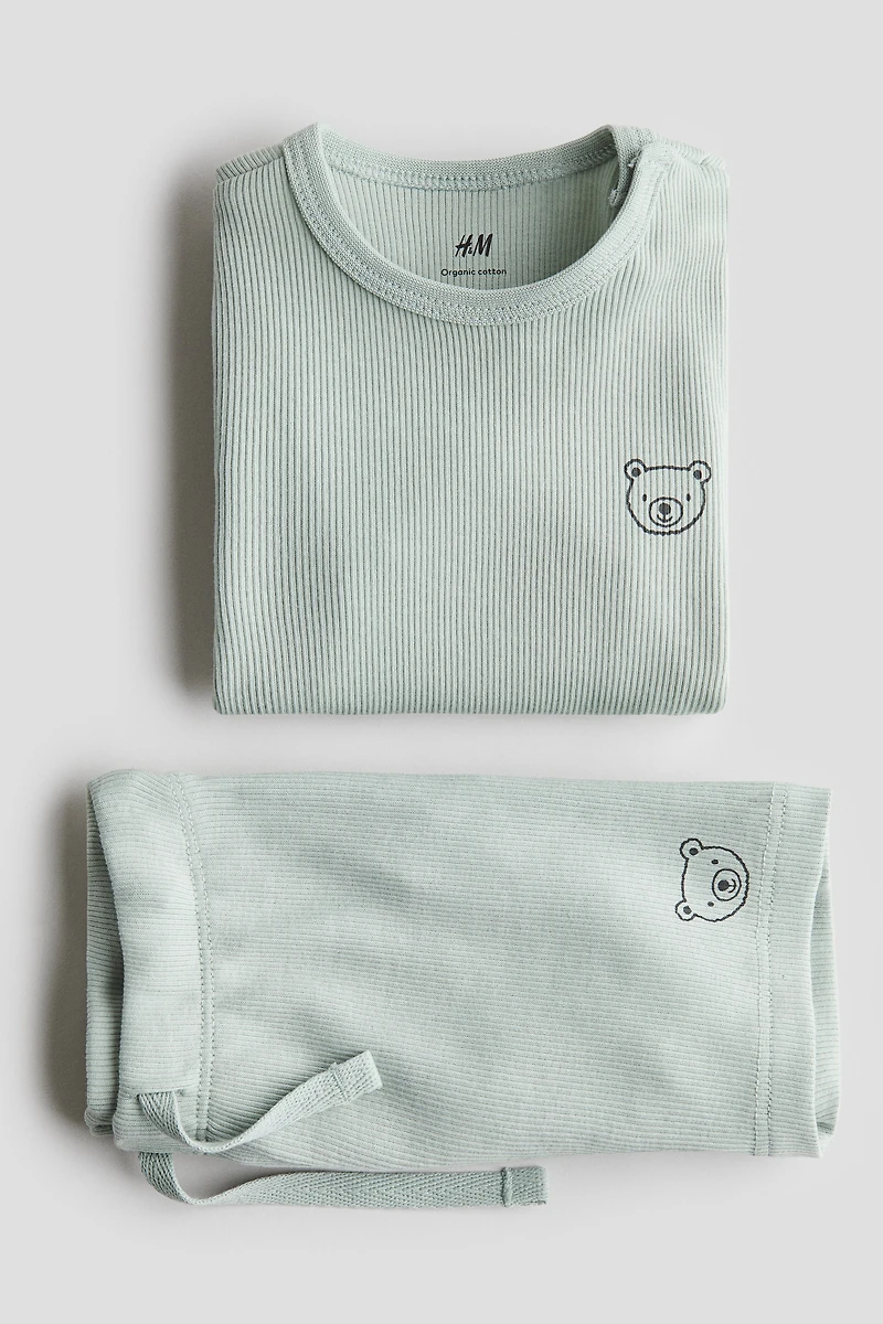 2-piece Ribbed Cotton Set