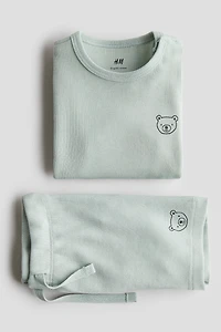 2-piece Ribbed Cotton Set