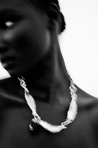 Fish-Detail Pendant Necklace