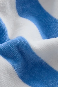 Striped Cotton Hooded Towel Wrap