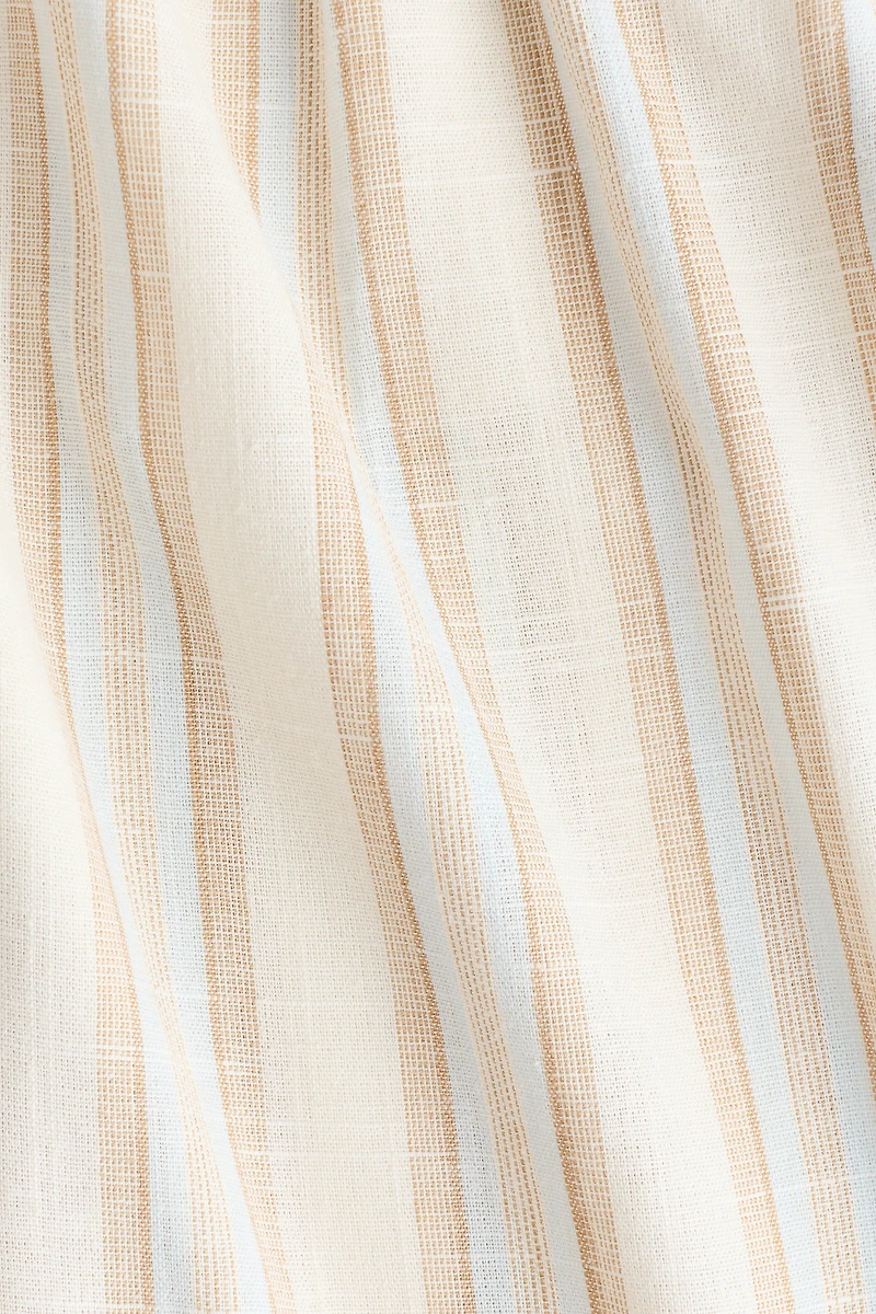 Wide-Leg Linen-Blend Pants