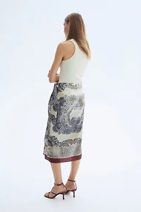 Satin Wrap Skirt