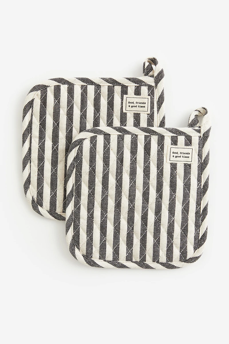 2-pack Striped Pot Holders
