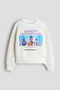 Sweatshirt with Printed Motif