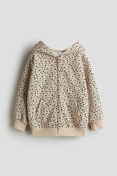 Oversized zip-through hoodie