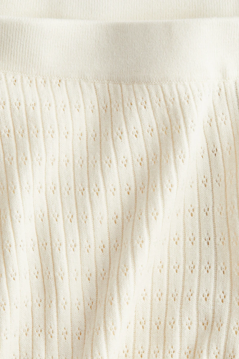 Pantalon en tricot pointelle