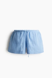 Short MAMA en mousseline avec cordon de serrage
