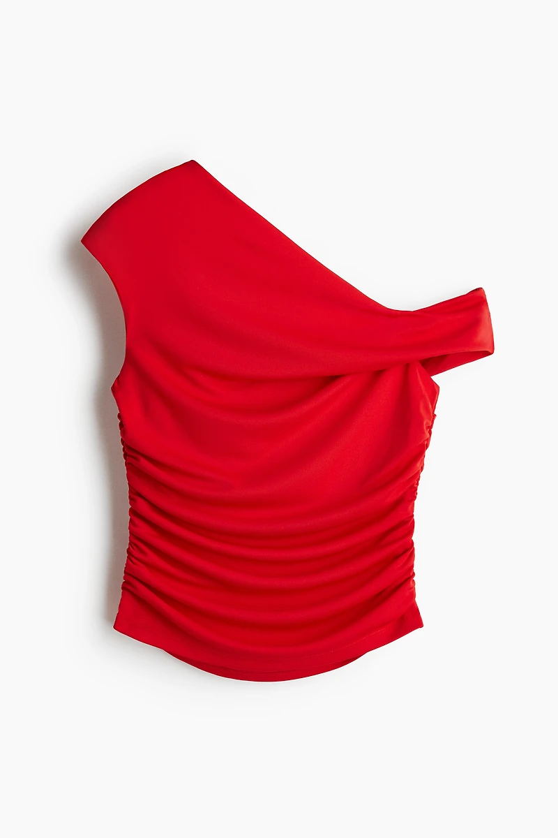 Draped One-Shoulder Top