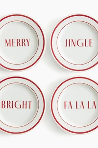 4-Pack Small Porcelain Plates