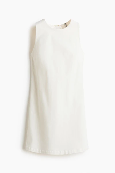 Open-Back Twill Dress