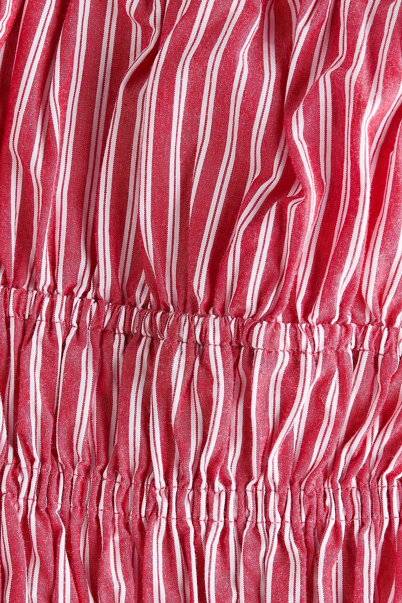 Drawstring-Detail Cotton Bandeau Top