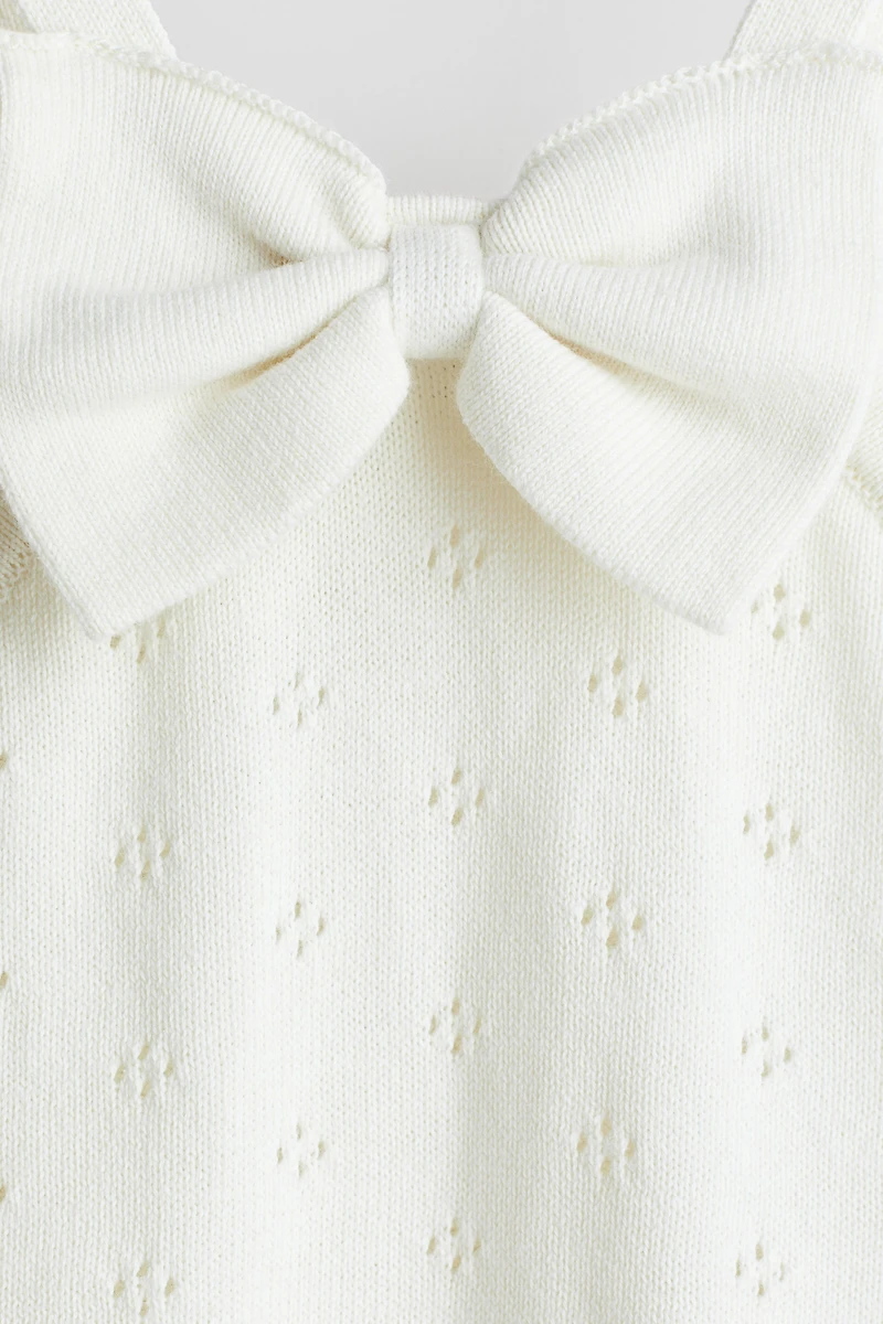 Pointelle-Knit Cotton Dress