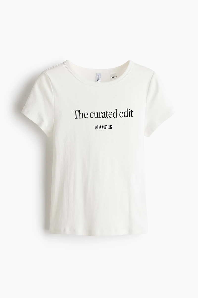 T-shirt en coton avec motif imprimé