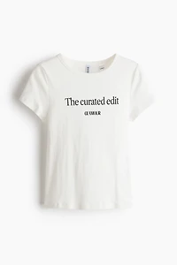 T-shirt en coton avec motif imprimé