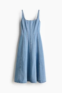 Robe midi en denim