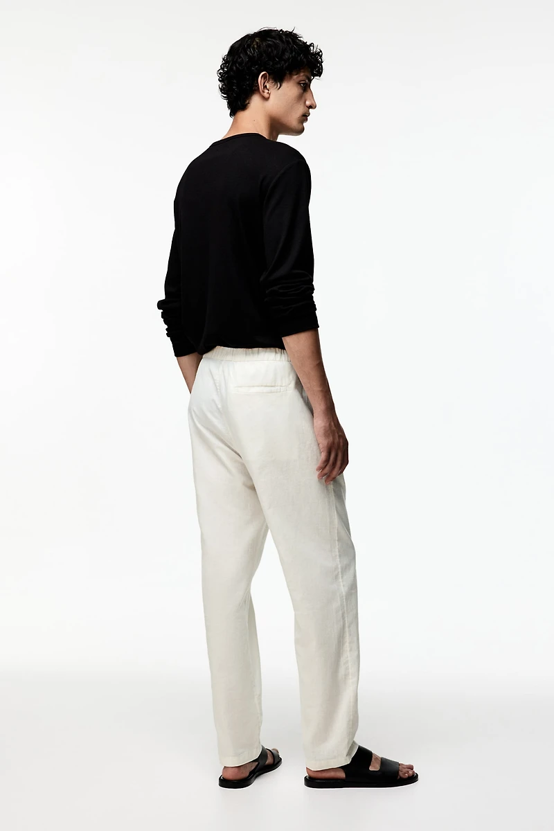 Regular Fit Linen-blend Pants