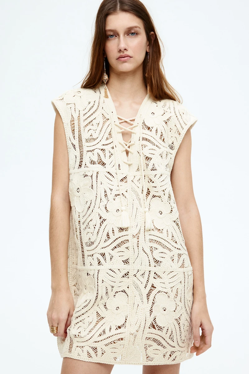 Crochet-Look Dress