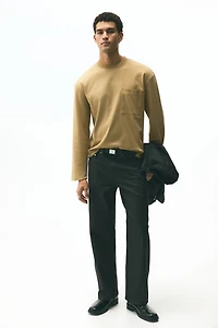 T-shirt à manches longues ample en jersey