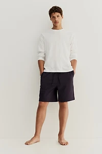 Relaxed-Fit Knee-Length Piqué Shorts
