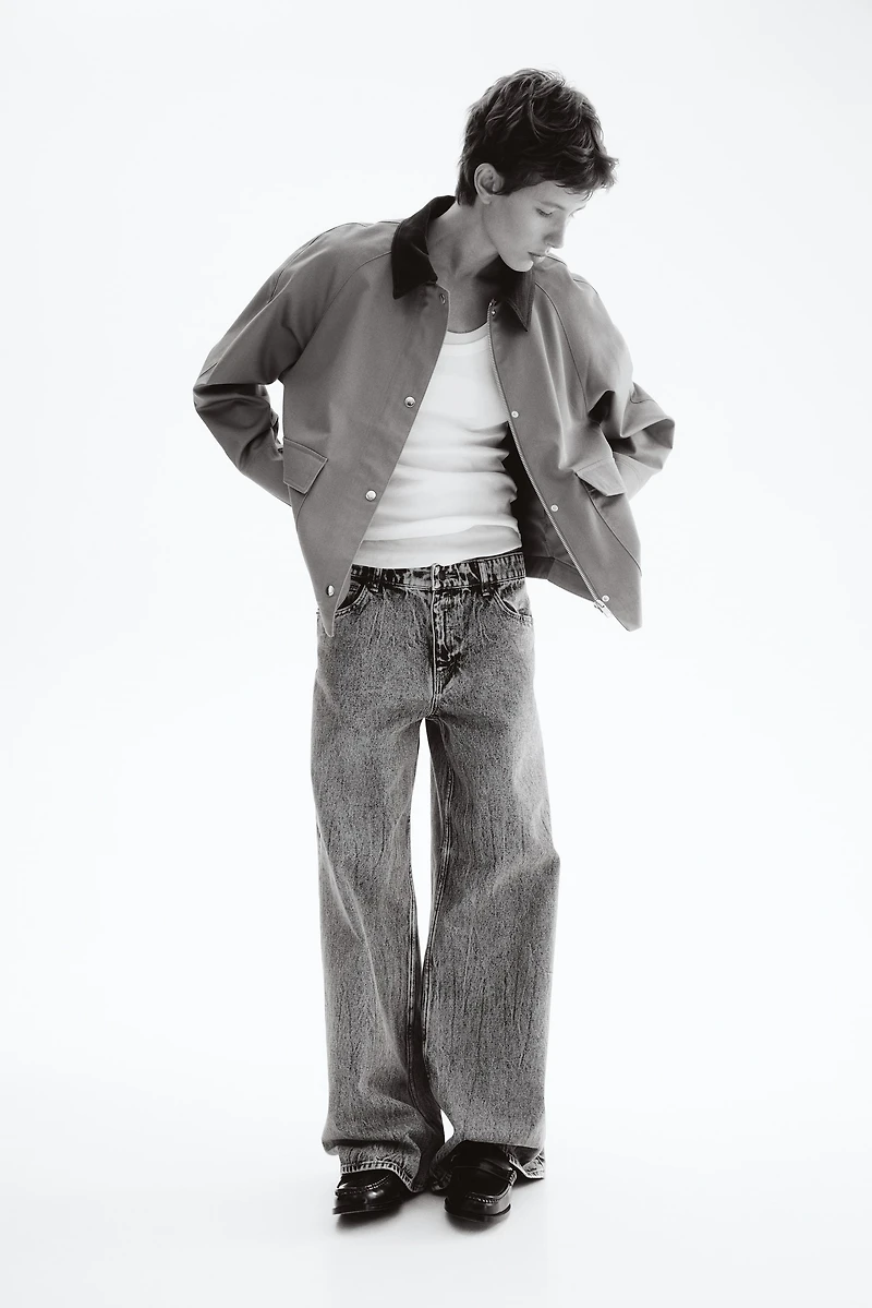 Jacket with Corduroy Collar