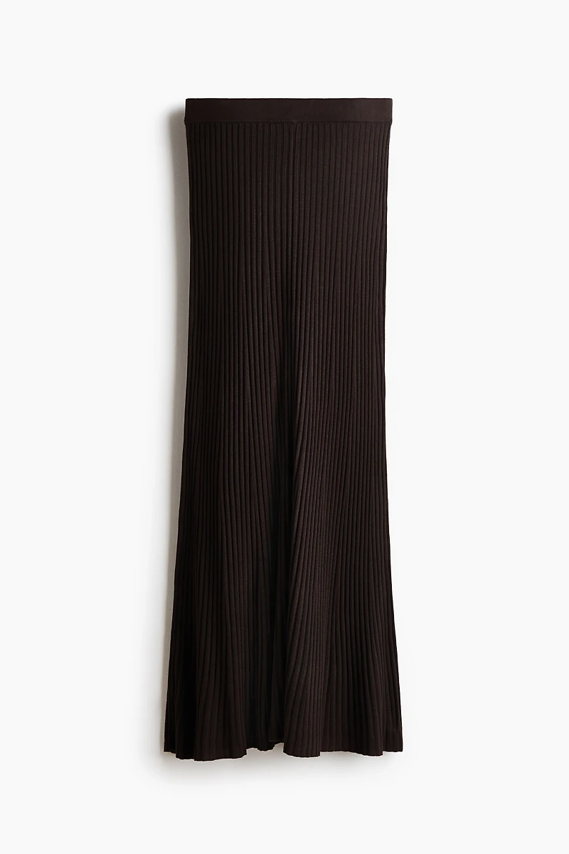 Rib-Knit Viscose Skirt