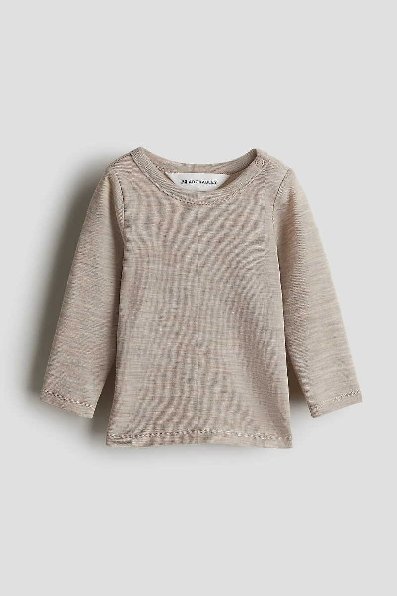 T-shirt en jersey de laine