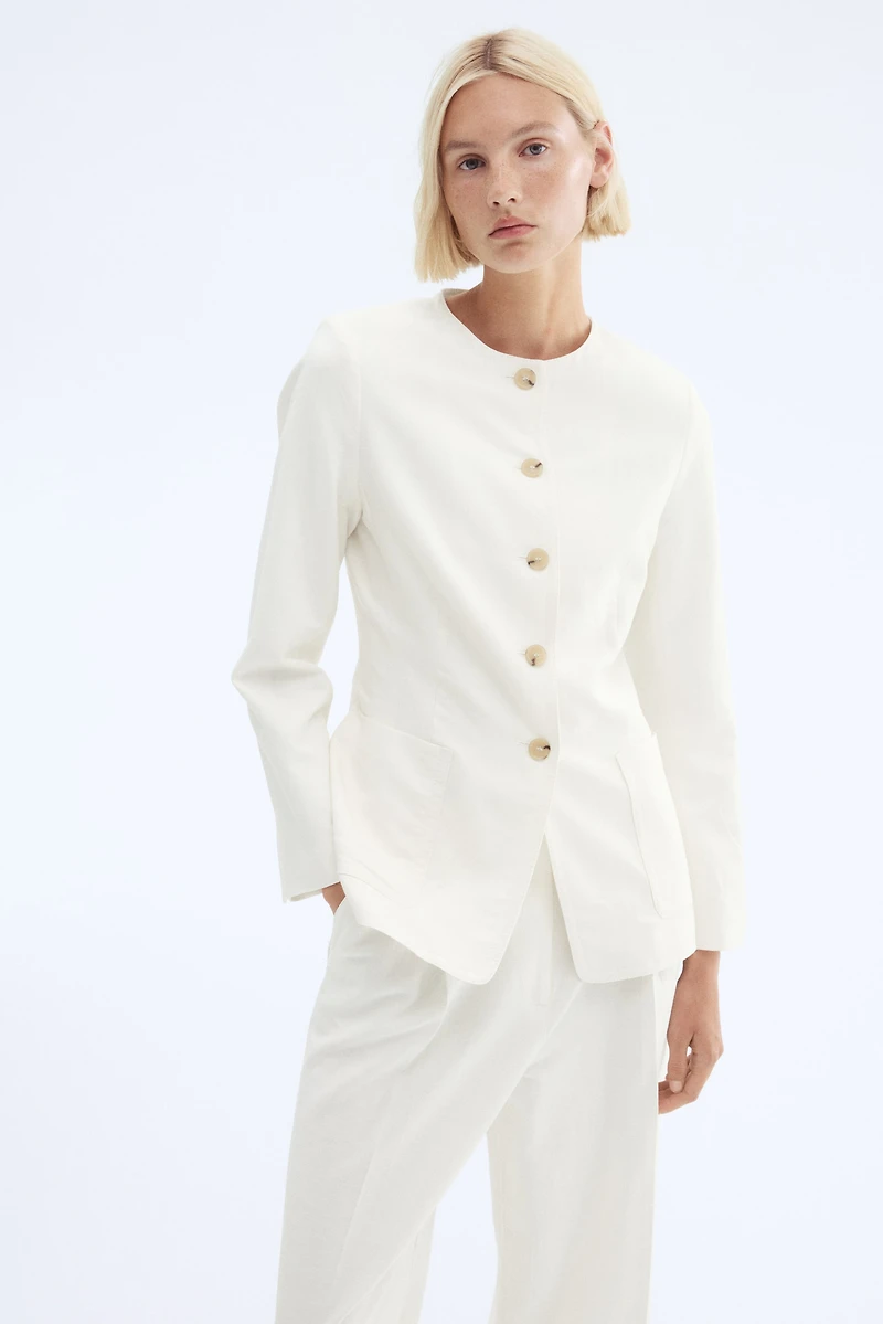Linen-Blend Jacket