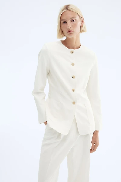 Blazer en lin mélangé