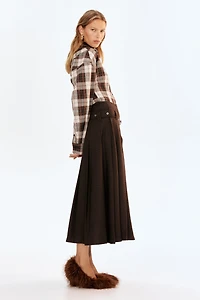 Defined-Waist Twill Shirt