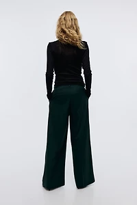 Wide-Leg Dress Pants