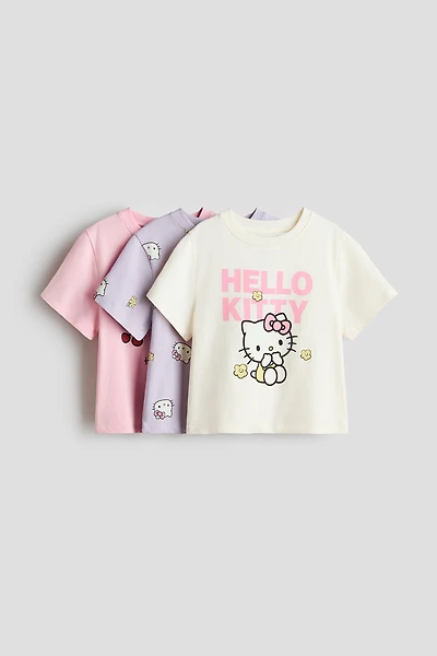 3-Pack Printed Cotton T-Shirts