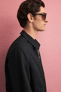 Regular-Fit Linen-Blend Jacket