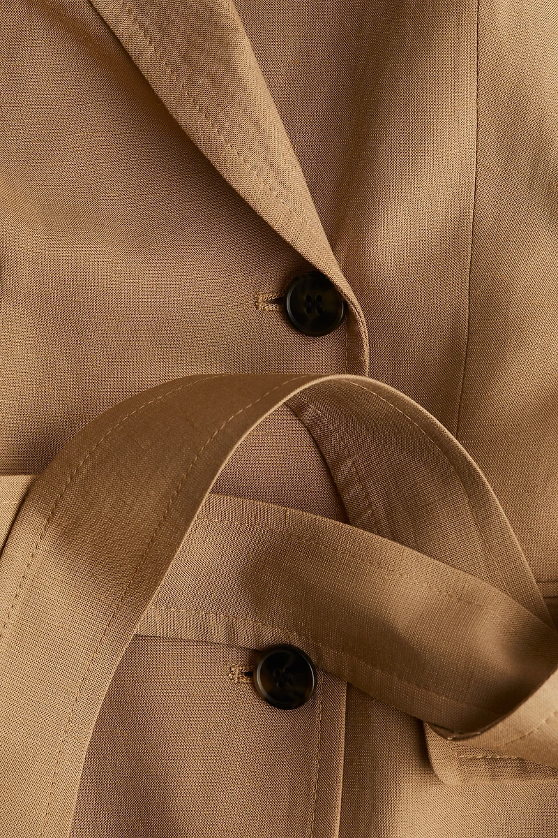 Robe blazer en lin mélangé