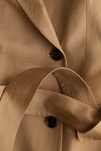Robe blazer en lin mélangé