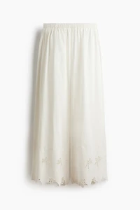 Wide-Leg Poplin Beach Pants