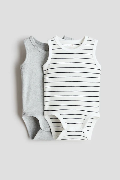 2-pack Sleeveless Cotton Bodysuits