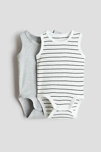 2-pack Sleeveless Cotton Bodysuits