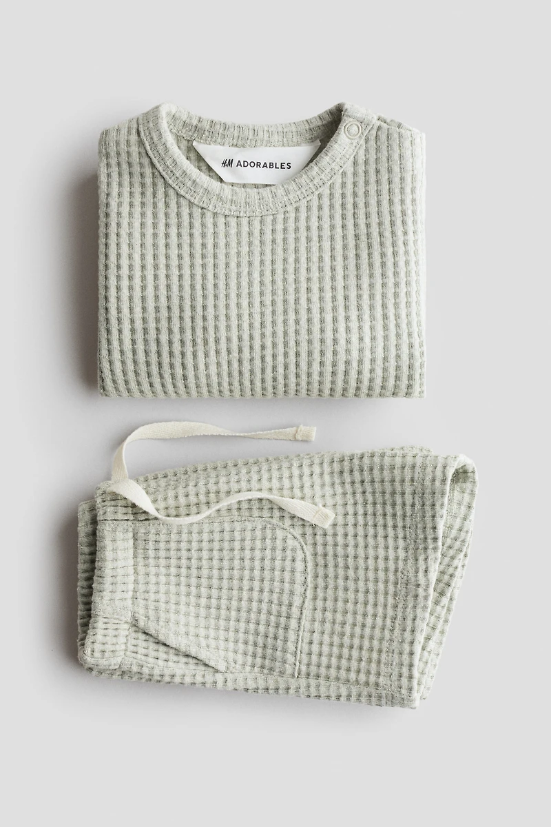 2-Piece Waffled Cotton Set