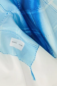 Foulard à motif en soie mélangée