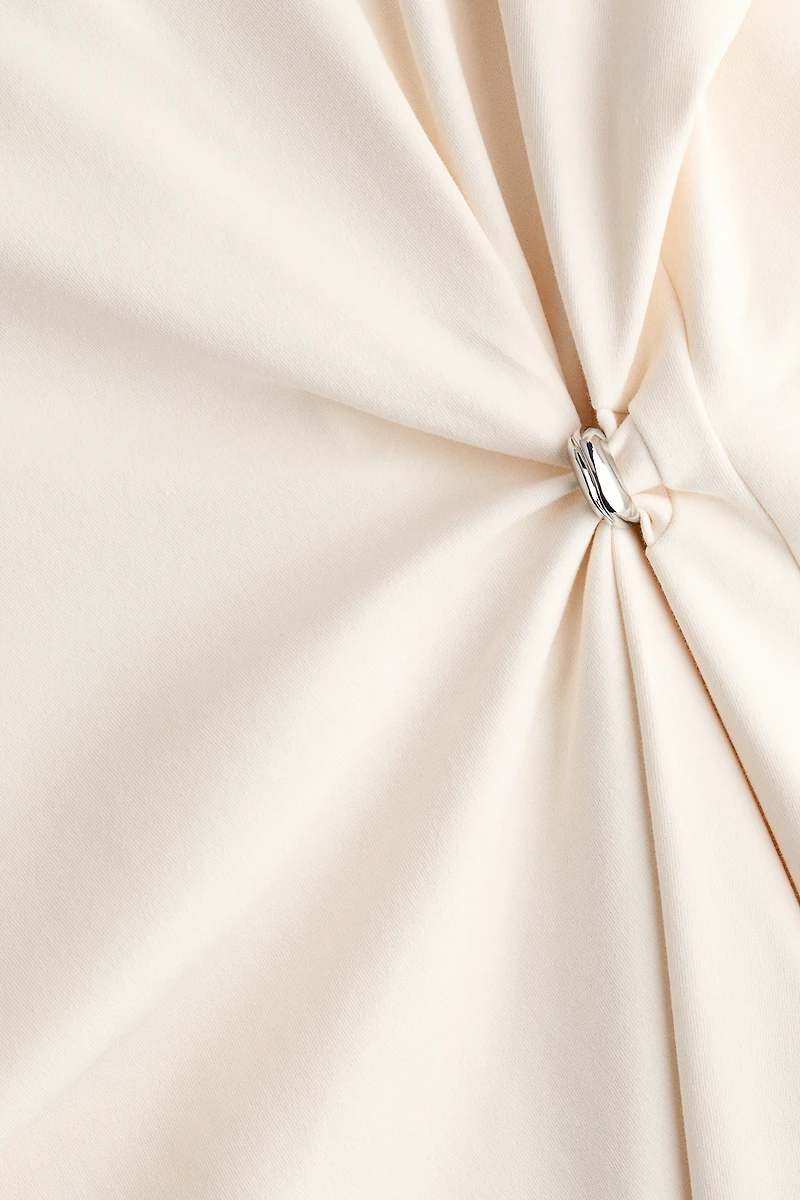 Draped-Detail Asymmetric Top