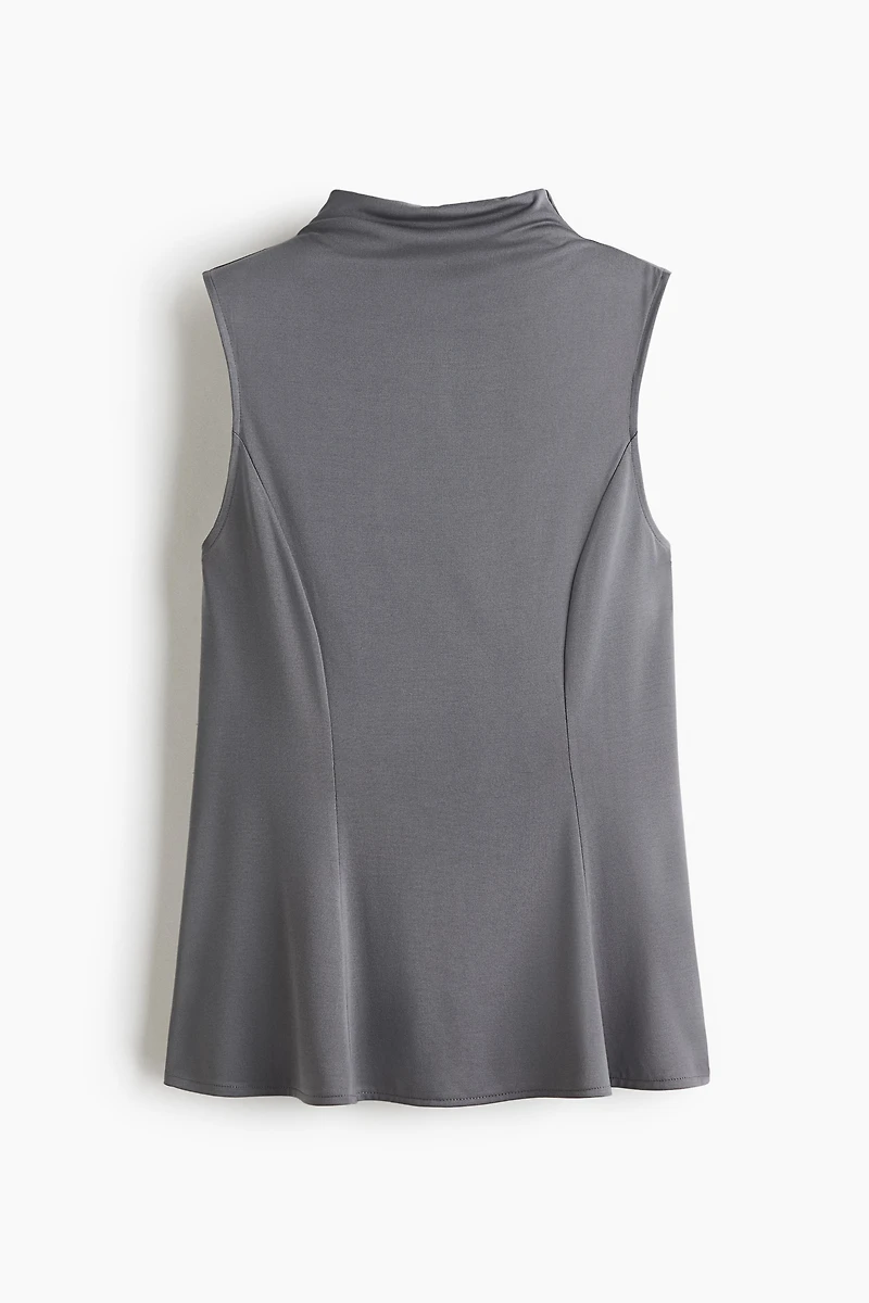 Modal-Blend Mock Turtleneck Top