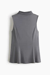 Modal-Blend Mock Turtleneck Top