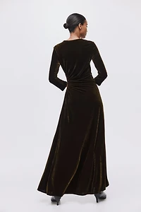 Robe découpée à effet drapé