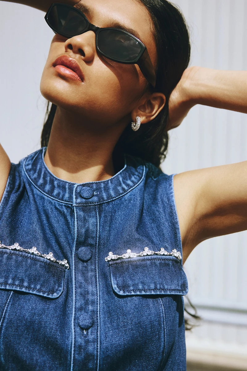 Gilet sans manches en denim