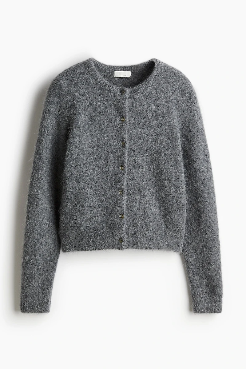 Alpaca-Blend Cardigan