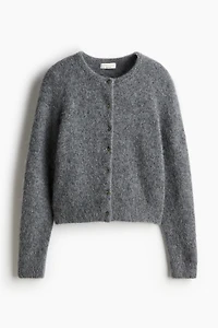 Alpaca-Blend Cardigan