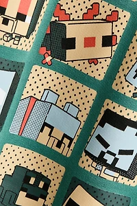 Kangourou à l'intérieur brossé avec motif imprimé