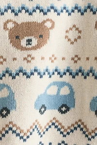 Chandail en tricot de coton jacquard
