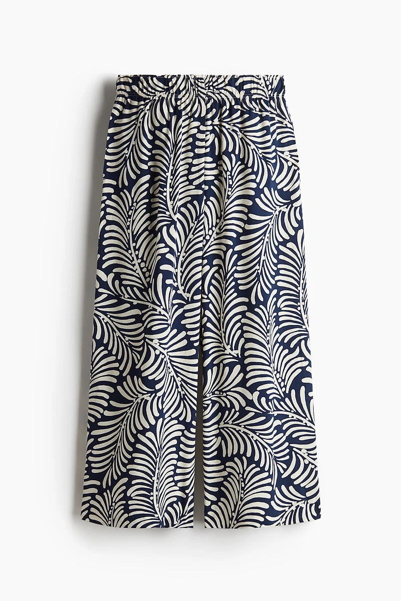 Cropped Pull-On Pants
